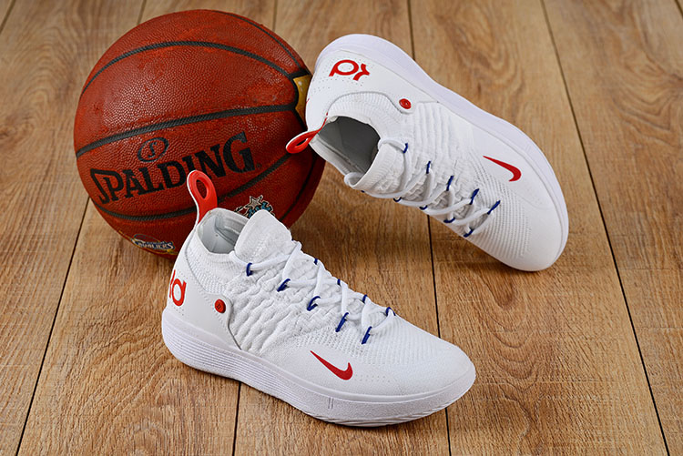 New Nike KD 11 White Red Shoes
